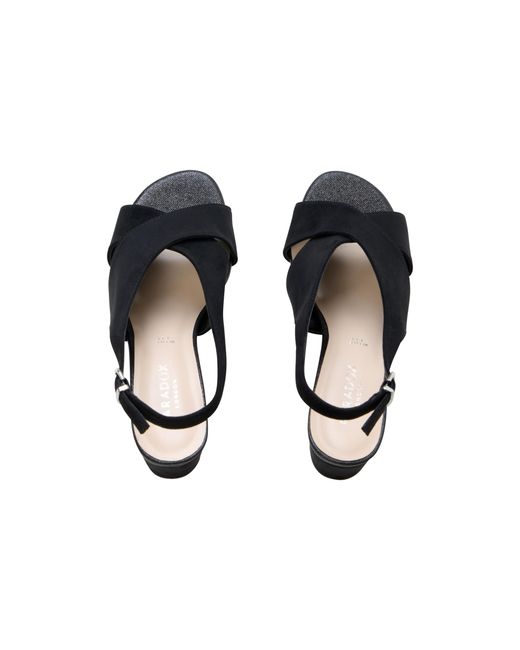 Paradox London Black Neroli Wide Fit Sandals
