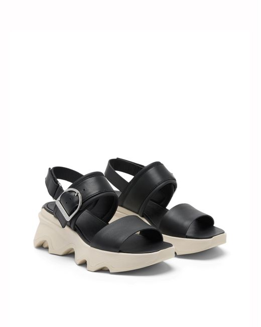 Sorel White Kinetic Impact Wedge Sandals