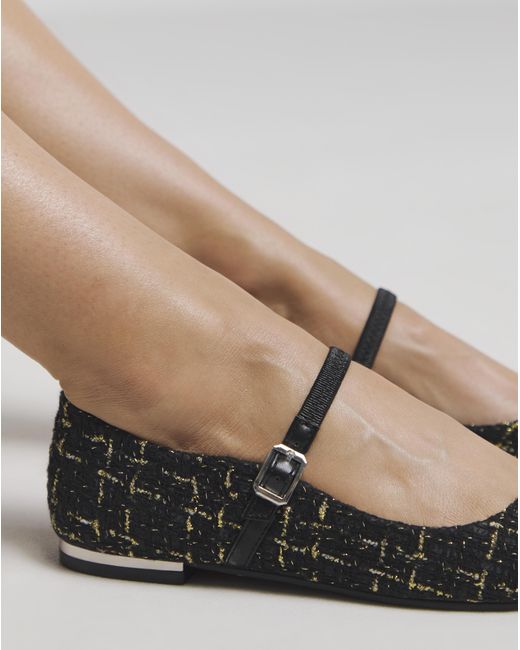 Simply Be Black Mary Jane Ballerina Shoes Wide Fit