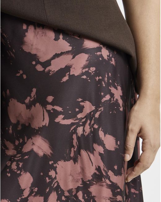 Simply Be Brown Speckle Print Satin Maxi Skirt