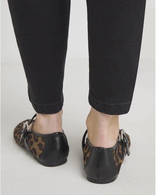 Simply Be Black Net Mesh Mary Jane Ballerina Wide