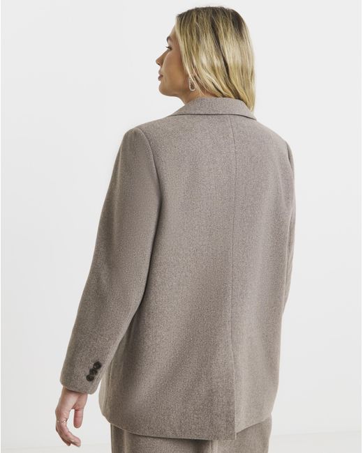 Simply Be Blue Oversized Wool Look Blazer