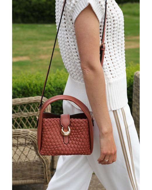 LUELLA GREY LONDON Pink Luella Maggie Weave Crossbody
