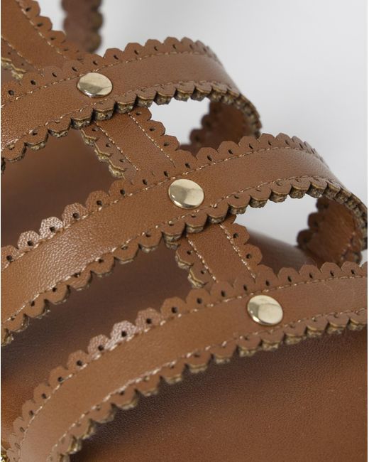 Simply Be White Scallop Gladiator Sandals Wide