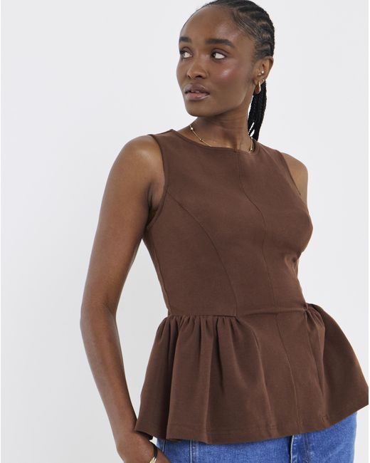 Simply Be Blue Peplum Tank