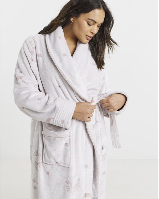 Chelsea Peers White Fleece Dressing Gown