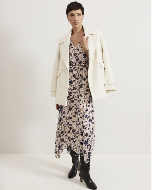 Phase Eight White Filcoupe Floral Dress