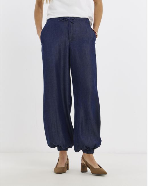 Simply Be Blue Lyocell Denim Balloon Jeans