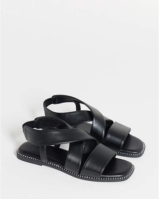Simply Be Blue Elasticated Flat Sandals Extra Wide Fit