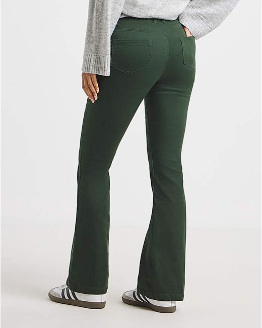Simply Be Green Flare Leg Jegging