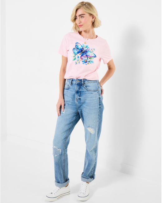Joe Browns White Jb Beautiful Butterfly Graphic Tee