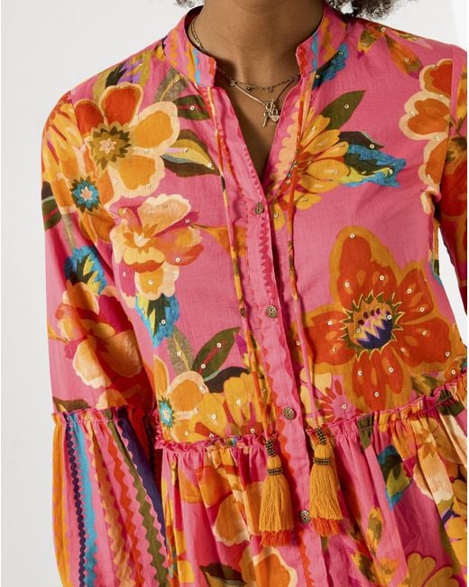 Joe Browns Red Sunshine Days Printed Top