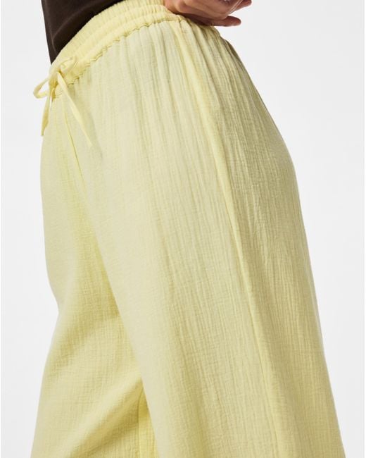 Pieces Green Sastina High Waist Wide Trousers