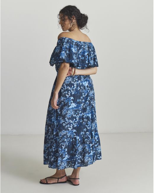 Figleaves Blue Lisbon Maxi Beach Dress