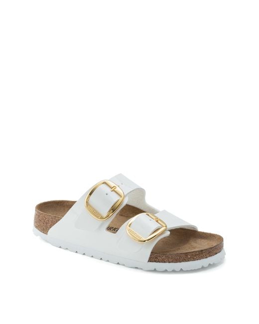 Birkenstock White Arizona Big Buckle Sandals