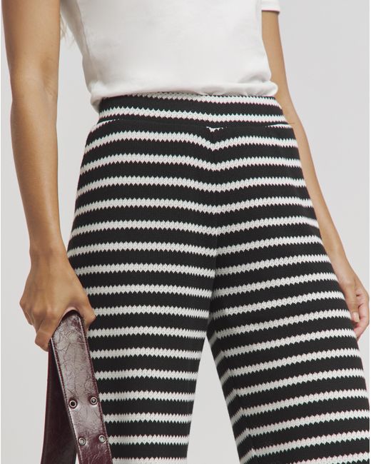 Simply Be Multicolor Jersey Crochet Wide Leg Trousers