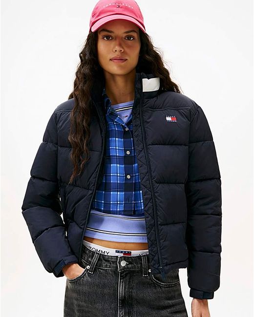 Tommy Hilfiger Blue Puffer Flag Jacket