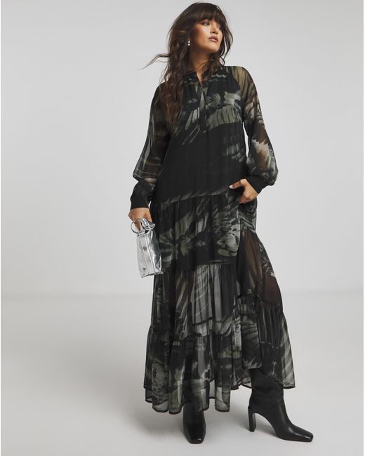 Religion Black Infinity Maxi Dress
