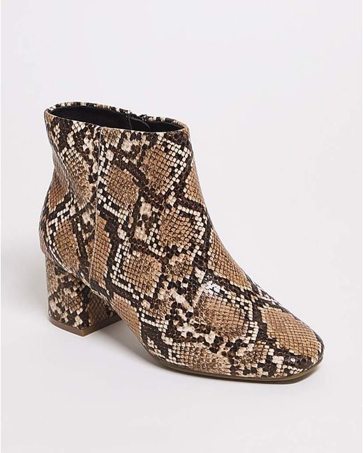 JD Williams Natural Flared Heeled Boot E Fit