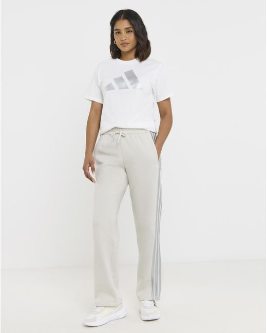 Adidas White Large Logo T-Shirt