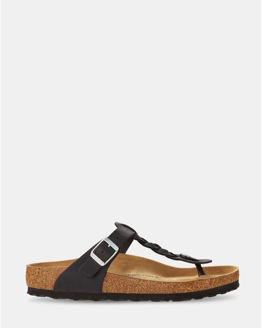 Birkenstock Brown Gizeh Lea Braided Sandals