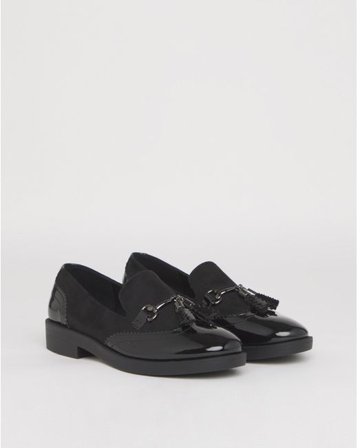 Simply Be Black Brogue Tassle Loafer Standard