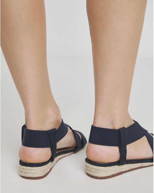JD Williams Blue Low Wedge Espadrilles Ex Wide