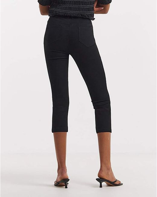 Simply Be Black Pull On Capri Jegging