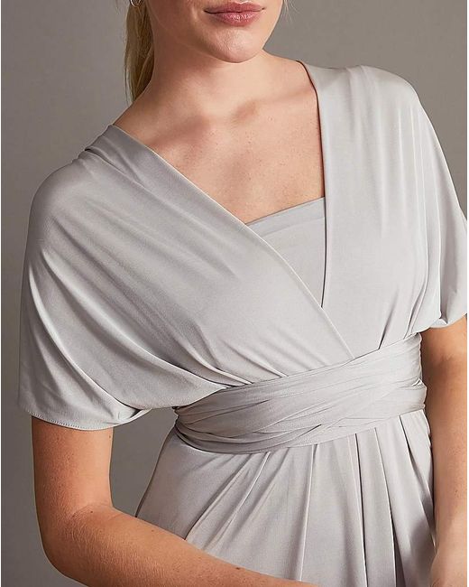 Monsoon Gray Thea Twist Me Tie Me Maxi Dress