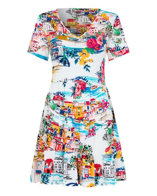 Joe Browns Blue Sunny Scenic Jersey Tunic Top