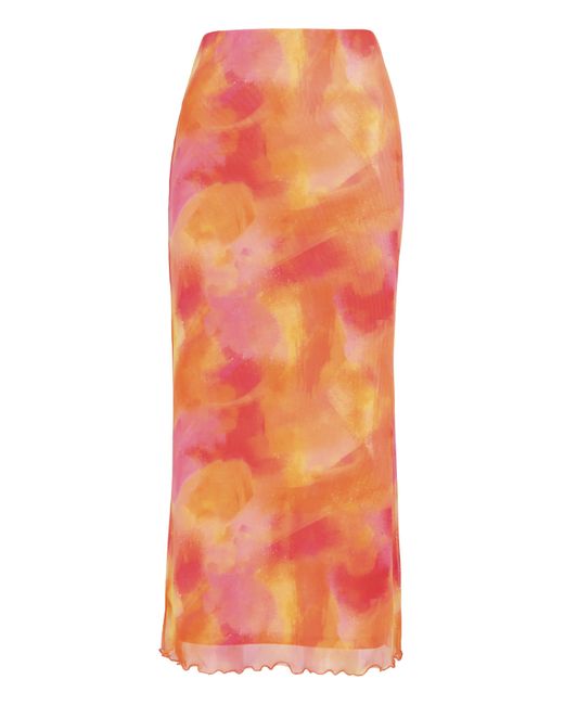 Simply Be Red Midaxi Skirt