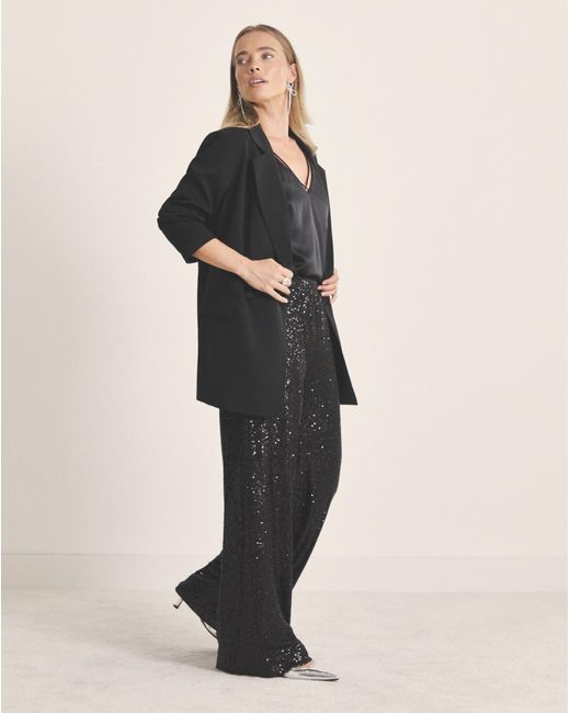 Simply Be Natural Sequin Wide Leg Trousers