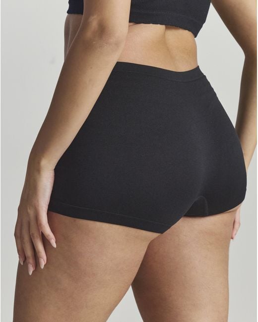 Pretty Secrets Black 3Pack Seamfree Boy Shorts