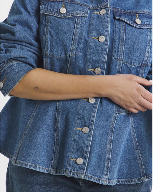 Simply Be Blue Denim Peplum Jacket