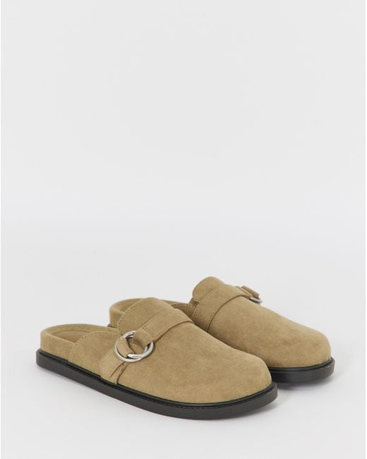 Simply Be Natural Buckle Flat Mule Extra Wide