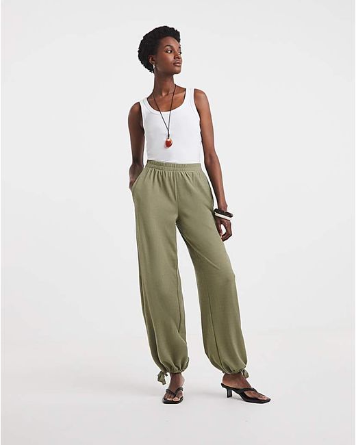 JD Williams Green Textured Jersey Balloon Trousers