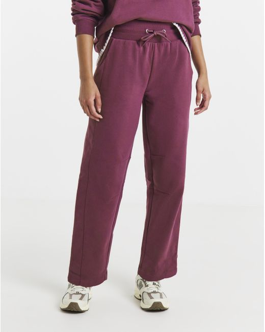 Simply Be Red Whipstitch Barrel Leg Jogger