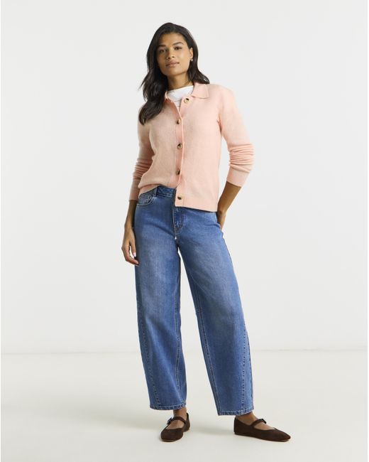 Simply Be Orange Button Through Collar Cardigan