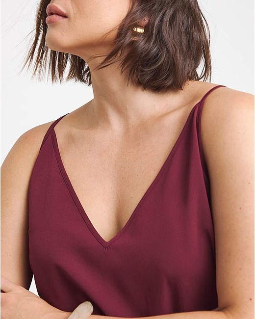 Simply Be Red V Neck Cami