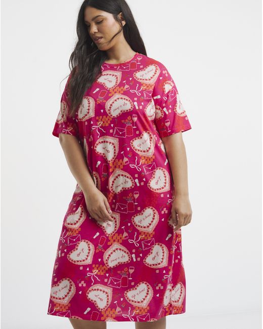 Simply Be Red 2 Pack Nighties