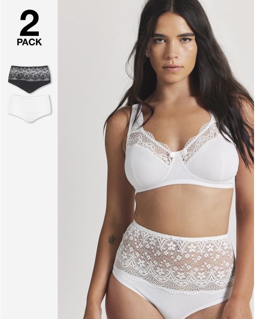 Pretty Secrets Multicolor 2 Pack Lottie Lace Full Briefs