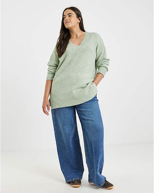 Simply Be Green V-Neck Tunic