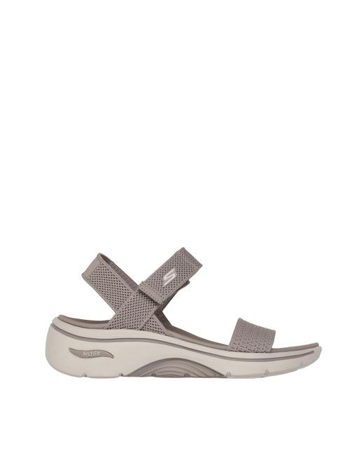 Skechers White Go Walk Arch Fit 2.0 Sandals