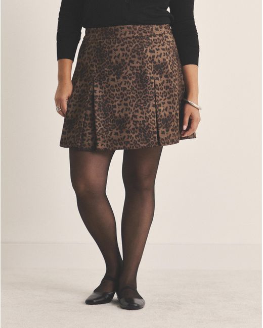 Simply Be Natural Suedette Pleated Mini Skirt