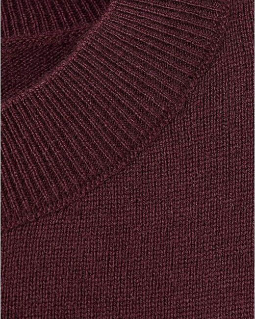 Mango Red Wool Mix Sweater