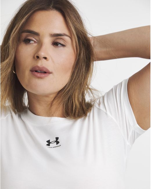 Under Armour White Rival Core T-Shirt
