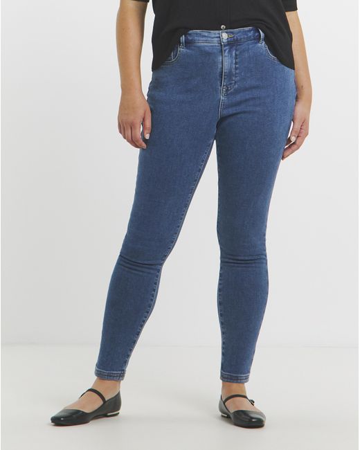 Simply Be Blue Fleece Lined Cosy Skinny Jeans