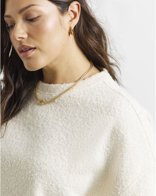 Simply Be Blue Boucle Jumper