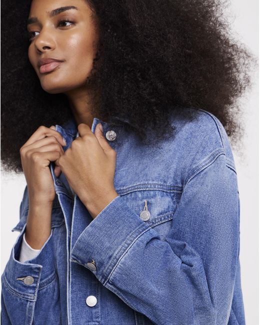Simply Be Blue Boyfriend Jacket