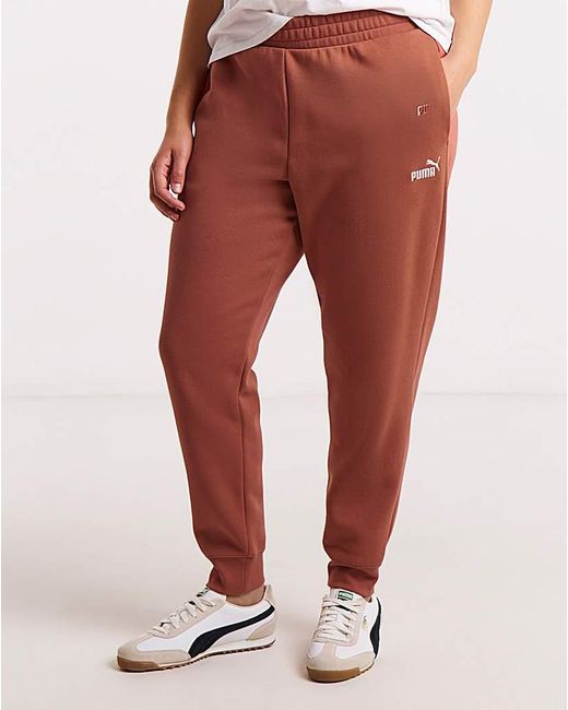 PUMA Red Essential Logo Joggers